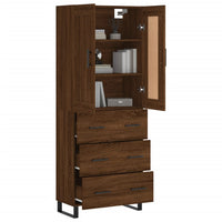 Thumbnail for Highboard Braun Eichen-Optik 69,5x34x180 cm Holzwerkstoff