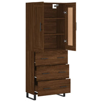 Thumbnail for Highboard Braun Eichen-Optik 69,5x34x180 cm Holzwerkstoff