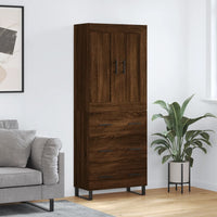 Thumbnail for Highboard Braun Eichen-Optik 69,5x34x180 cm Holzwerkstoff
