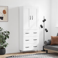 Thumbnail for Highboard Weiß 69,5x34x180 cm Holzwerkstoff