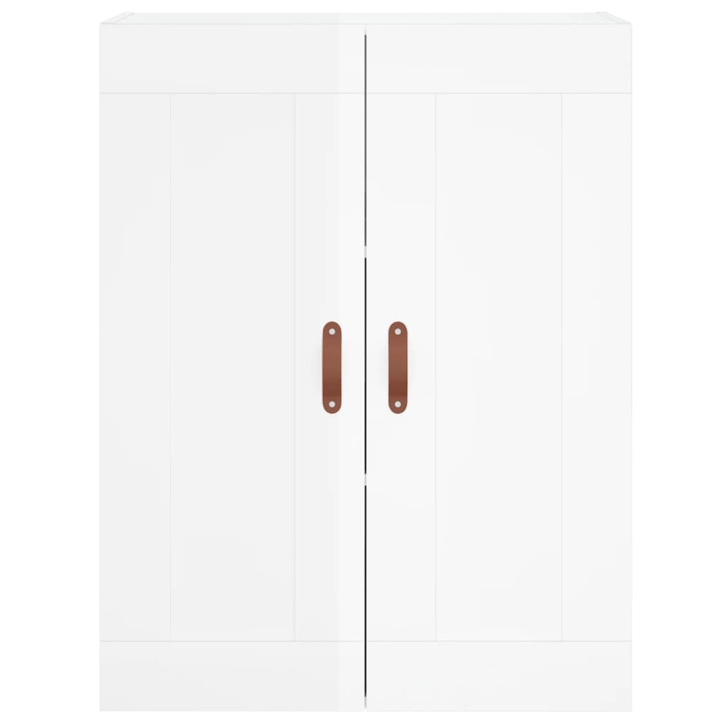 Highboard Hochglanz-Weiß 69,5x34x180 cm Holzwerkstoff