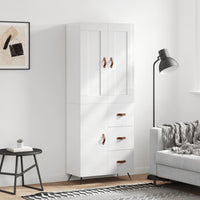 Thumbnail for Highboard Hochglanz-Weiß 69,5x34x180 cm Holzwerkstoff