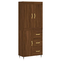 Thumbnail for Highboard Braun Eichen-Optik 69,5x34x180 cm Holzwerkstoff
