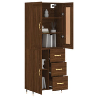 Thumbnail for Highboard Braun Eichen-Optik 69,5x34x180 cm Holzwerkstoff