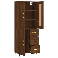 Thumbnail for Highboard Braun Eichen-Optik 69,5x34x180 cm Holzwerkstoff