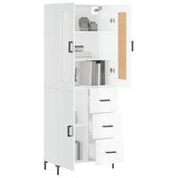 Thumbnail for Highboard Hochglanz-Weiß 69,5x34x180 cm Holzwerkstoff