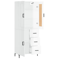 Thumbnail for Highboard Hochglanz-Weiß 69,5x34x180 cm Holzwerkstoff