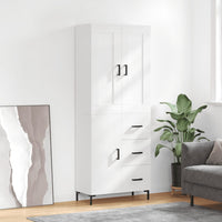 Thumbnail for Highboard Hochglanz-Weiß 69,5x34x180 cm Holzwerkstoff