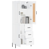 Thumbnail for Highboard Weiß 69,5x34x180 cm Holzwerkstoff
