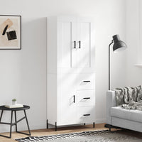 Thumbnail for Highboard Weiß 69,5x34x180 cm Holzwerkstoff