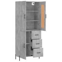 Thumbnail for Highboard Betongrau 69,5x34x180 cm Holzwerkstoff