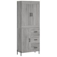 Thumbnail for Highboard Grau Sonoma 69,5x34x180 cm Holzwerkstoff