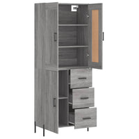 Thumbnail for Highboard Grau Sonoma 69,5x34x180 cm Holzwerkstoff
