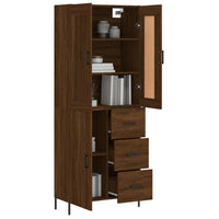 Thumbnail for Highboard Braun Eichen-Optik 69,5x34x180 cm Holzwerkstoff