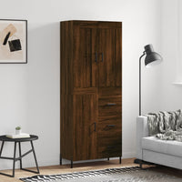 Thumbnail for Highboard Braun Eichen-Optik 69,5x34x180 cm Holzwerkstoff