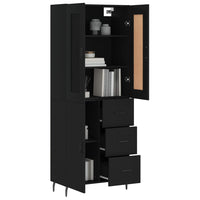 Thumbnail for Highboard Schwarz 69,5x34x180 cm Holzwerkstoff