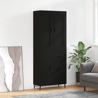 Thumbnail for Highboard Schwarz 69,5x34x180 cm Holzwerkstoff