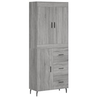 Thumbnail for Highboard Grau Sonoma 69,5x34x180 cm Holzwerkstoff