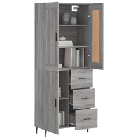 Thumbnail for Highboard Grau Sonoma 69,5x34x180 cm Holzwerkstoff