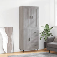 Thumbnail for Highboard Grau Sonoma 69,5x34x180 cm Holzwerkstoff