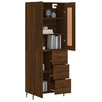 Thumbnail for Highboard Braun Eichen-Optik 69,5x34x180 cm Holzwerkstoff