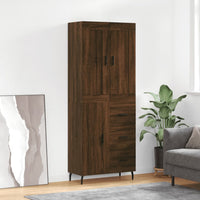 Thumbnail for Highboard Braun Eichen-Optik 69,5x34x180 cm Holzwerkstoff