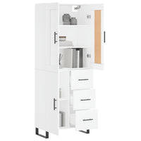 Thumbnail for Highboard Weiß 69,5x34x180 cm Holzwerkstoff