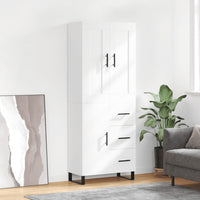 Thumbnail for Highboard Weiß 69,5x34x180 cm Holzwerkstoff