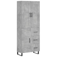 Thumbnail for Highboard Betongrau 69,5x34x180 cm Holzwerkstoff