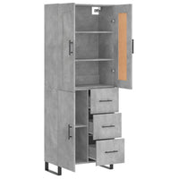 Thumbnail for Highboard Betongrau 69,5x34x180 cm Holzwerkstoff