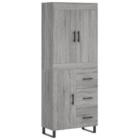 Thumbnail for Highboard Grau Sonoma 69,5x34x180 cm Holzwerkstoff