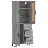 Thumbnail for Highboard Grau Sonoma 69,5x34x180 cm Holzwerkstoff