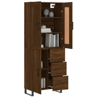 Thumbnail for Highboard Braun Eichen-Optik 69,5x34x180 cm Holzwerkstoff