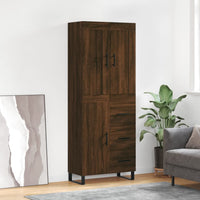 Thumbnail for Highboard Braun Eichen-Optik 69,5x34x180 cm Holzwerkstoff