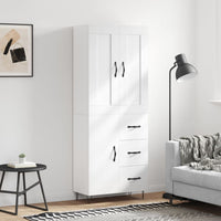 Thumbnail for Highboard Weiß 69,5x34x180 cm Holzwerkstoff