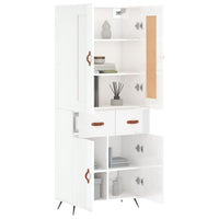 Thumbnail for Highboard Hochglanz-Weiß 69,5x34x180 cm Holzwerkstoff