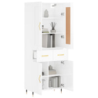 Thumbnail for Highboard Hochglanz-Weiß 69,5x34x180 cm Holzwerkstoff