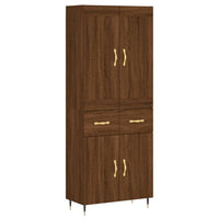 Thumbnail for Highboard Braun Eichen-Optik 69,5x34x180 cm Holzwerkstoff