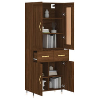 Thumbnail for Highboard Braun Eichen-Optik 69,5x34x180 cm Holzwerkstoff