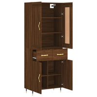 Thumbnail for Highboard Braun Eichen-Optik 69,5x34x180 cm Holzwerkstoff