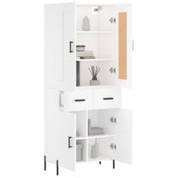 Thumbnail for Highboard Weiß 69,5x34x180 cm Holzwerkstoff