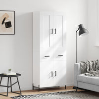 Thumbnail for Highboard Weiß 69,5x34x180 cm Holzwerkstoff