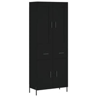 Thumbnail for Highboard Schwarz 69,5x34x180 cm Holzwerkstoff