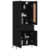 Thumbnail for Highboard Schwarz 69,5x34x180 cm Holzwerkstoff