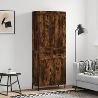 Thumbnail for Highboard Räuchereiche 69,5x34x180 cm Holzwerkstoff