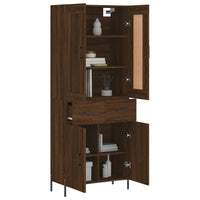 Thumbnail for Highboard Braun Eichen-Optik 69,5x34x180 cm Holzwerkstoff