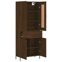 Thumbnail for Highboard Braun Eichen-Optik 69,5x34x180 cm Holzwerkstoff