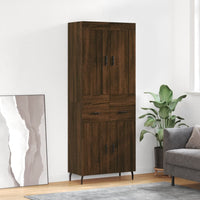 Thumbnail for Highboard Braun Eichen-Optik 69,5x34x180 cm Holzwerkstoff