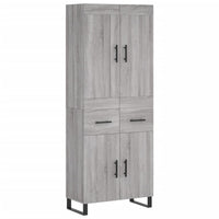 Thumbnail for Highboard Grau Sonoma 69,5x34x180 cm Holzwerkstoff