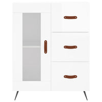 Thumbnail for Highboard Hochglanz-Weiß 69,5x34x180 cm Holzwerkstoff